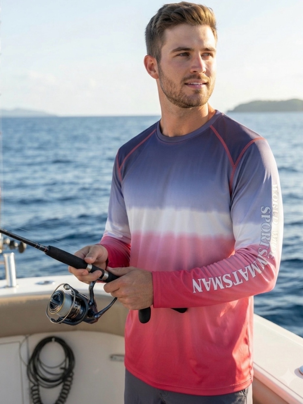 World Wide Sportsman Long Sleeve Mens Fishing Shirt UV Protection